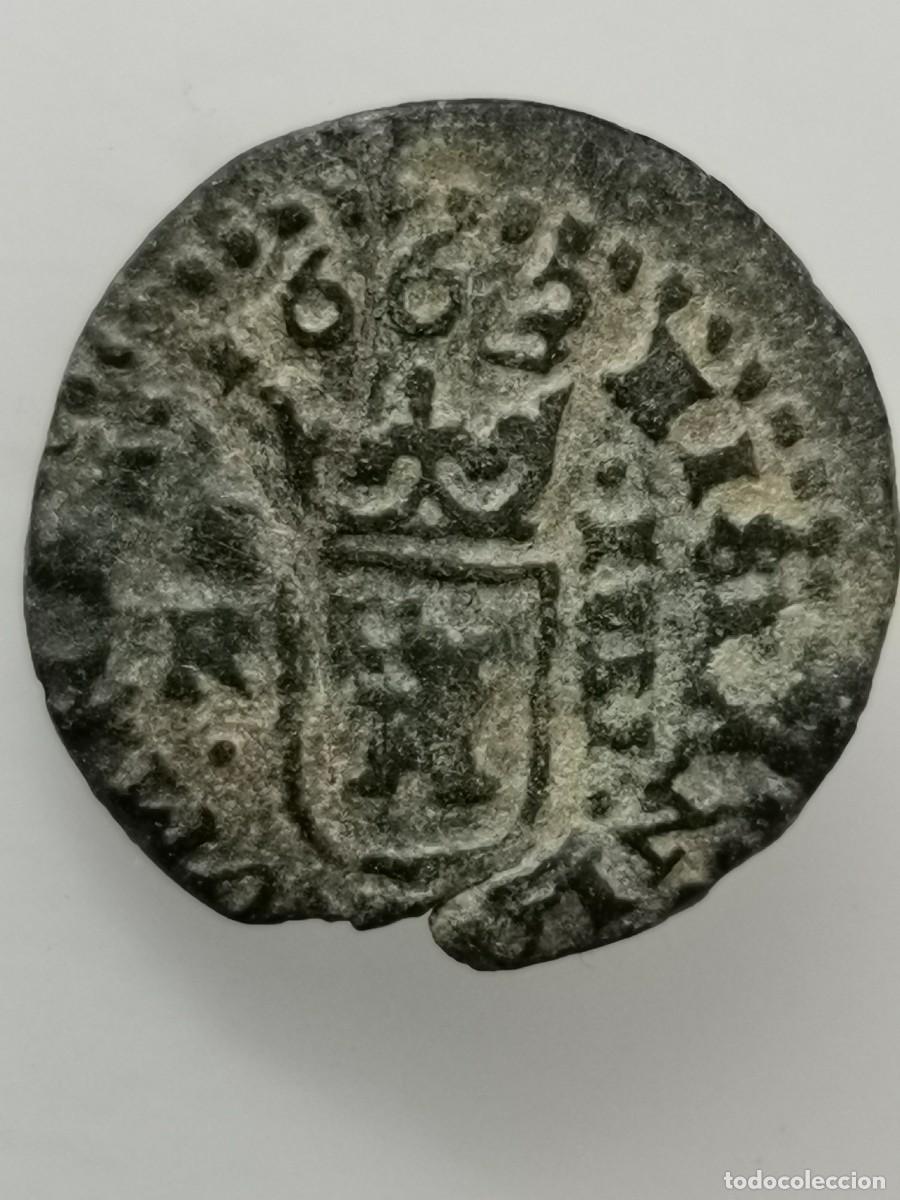 Monedas de Espa&ntilde;a: Felipe IV 4 Maraved&iacute;s 1663 Sevilla. (Ingenio) - Foto 6