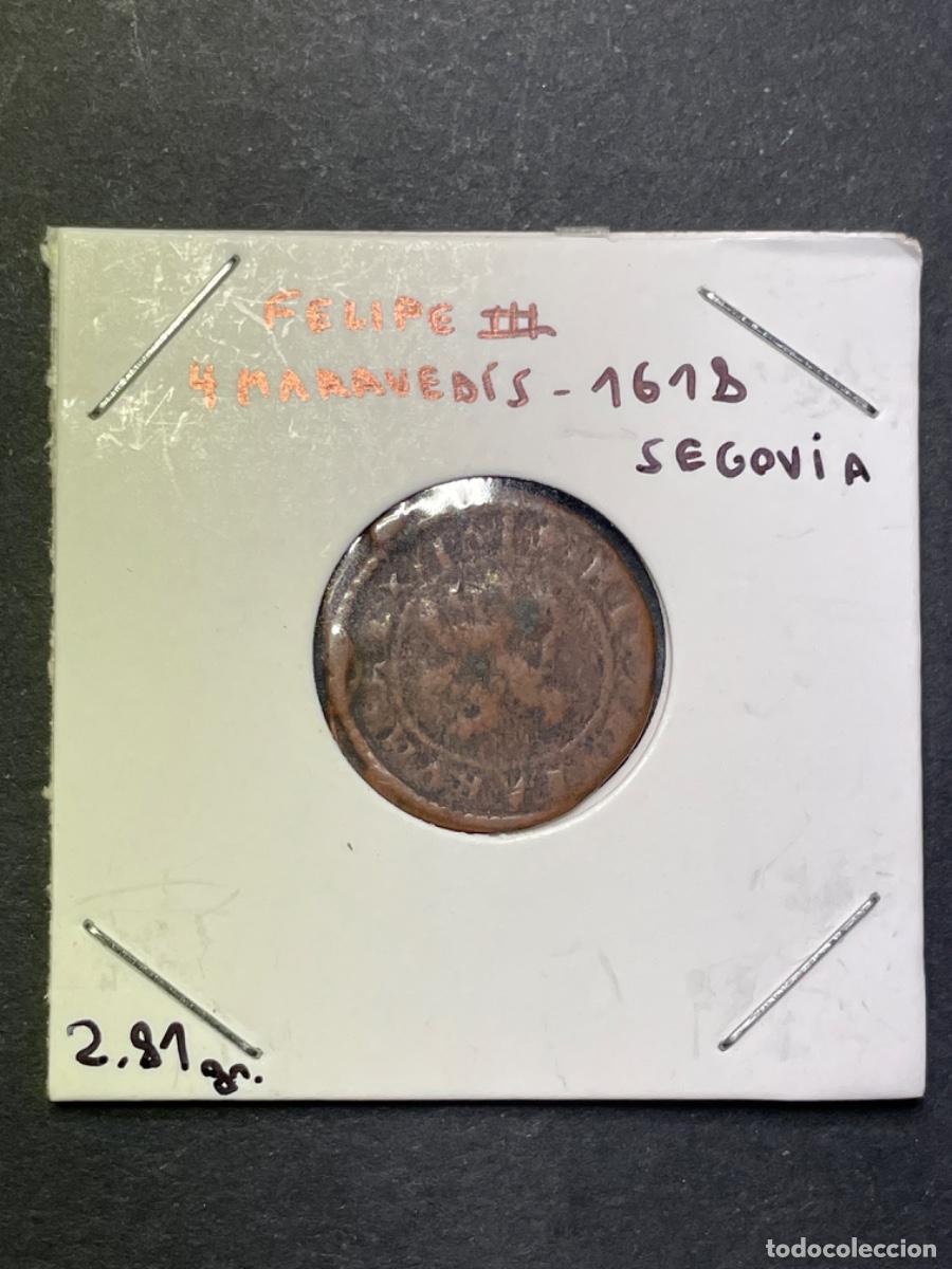 Monedas de Espa&ntilde;a: Felipe III - 4 Maraved&iacute;s - 1618 - Segovia - Foto 1