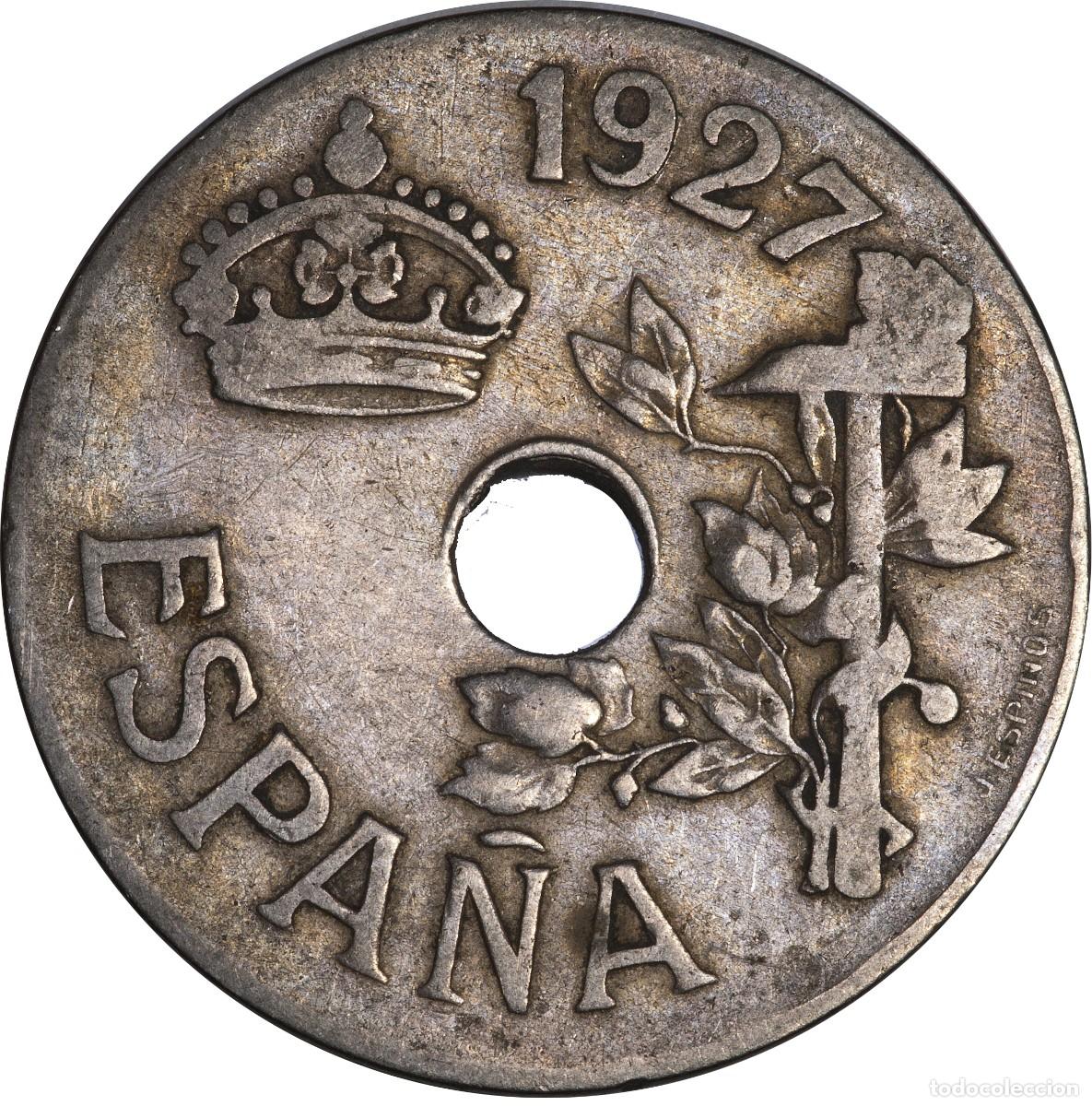 Monedas de Espa&ntilde;a: 25 CENTIMOS 1927 ALFONSO XIII - Foto 1