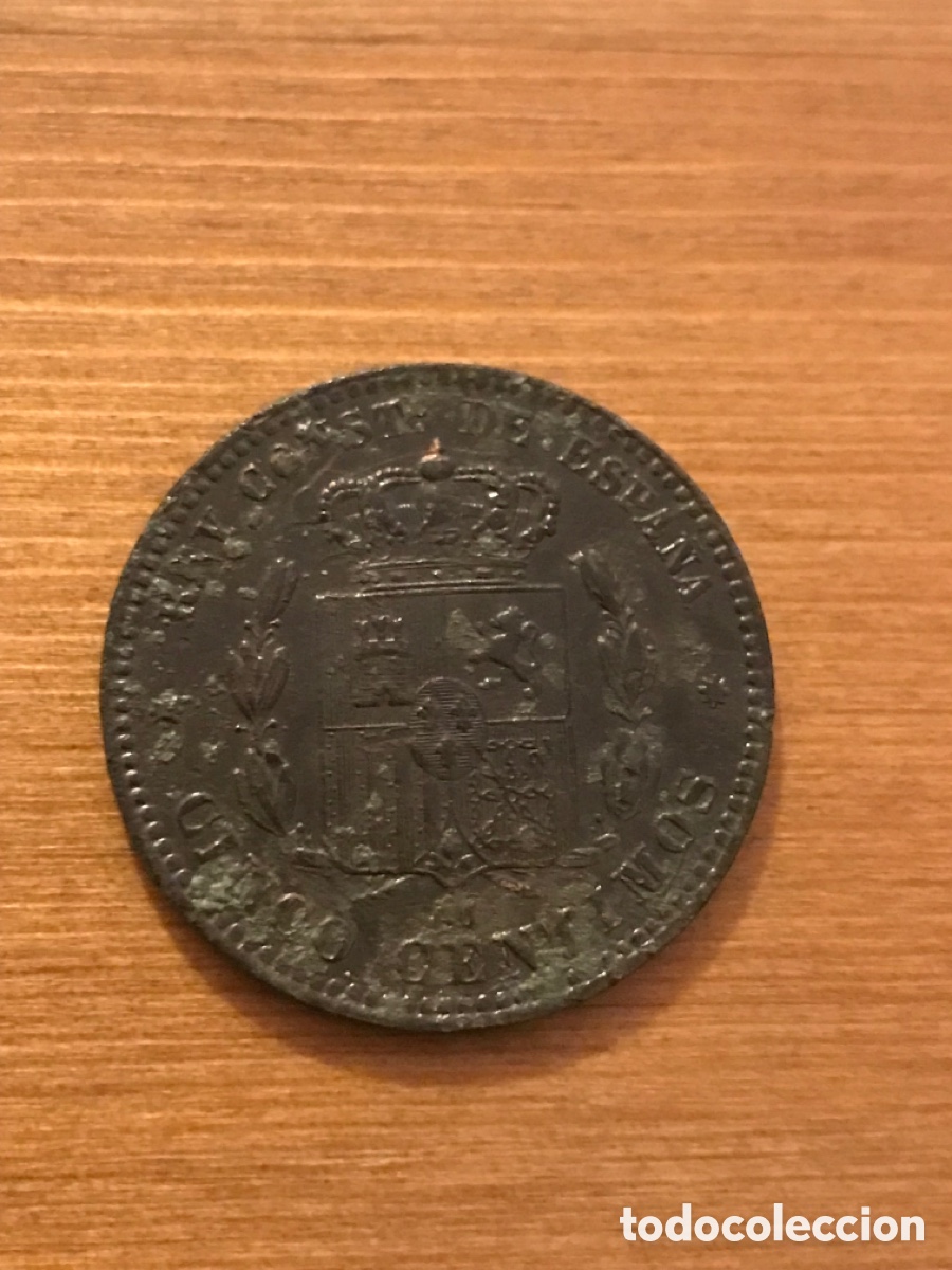 Monedas de Espa&ntilde;a: Moneda Espa&ntilde;a. Alfonso XII. 10 c&eacute;ntimos. 1877. - Foto 4