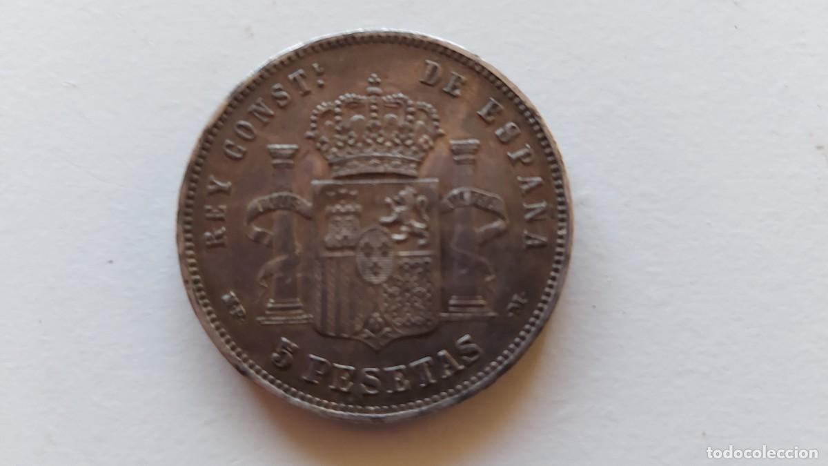Monedas de Espa&ntilde;a: MONEDA 5 PESETAS ALFONSO XIII - Foto 4