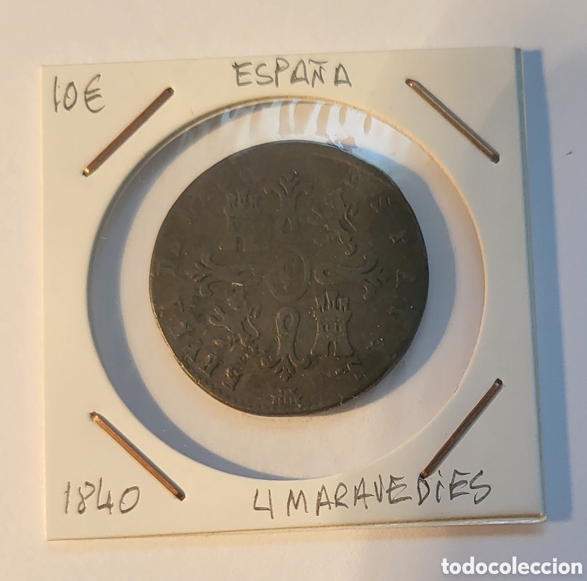 Monedas de Espa&ntilde;a: MONEDA DE ESPA&Ntilde;A 1840. &rdquo;4 Maravedies&rdquo; - Foto 1