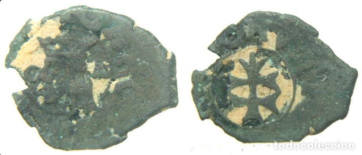 Monedas de Espa&ntilde;a: Moneda de Carlos II Dinero de Arag&oacute;n - Foto 1