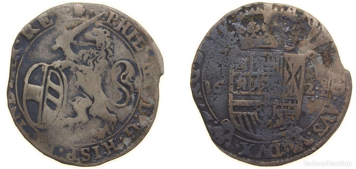 Coins of Spain: Low countries feudal Duchy of Brabant Spanish possession 1624 1 Schelling - Philip IV (Antwerp) Sil