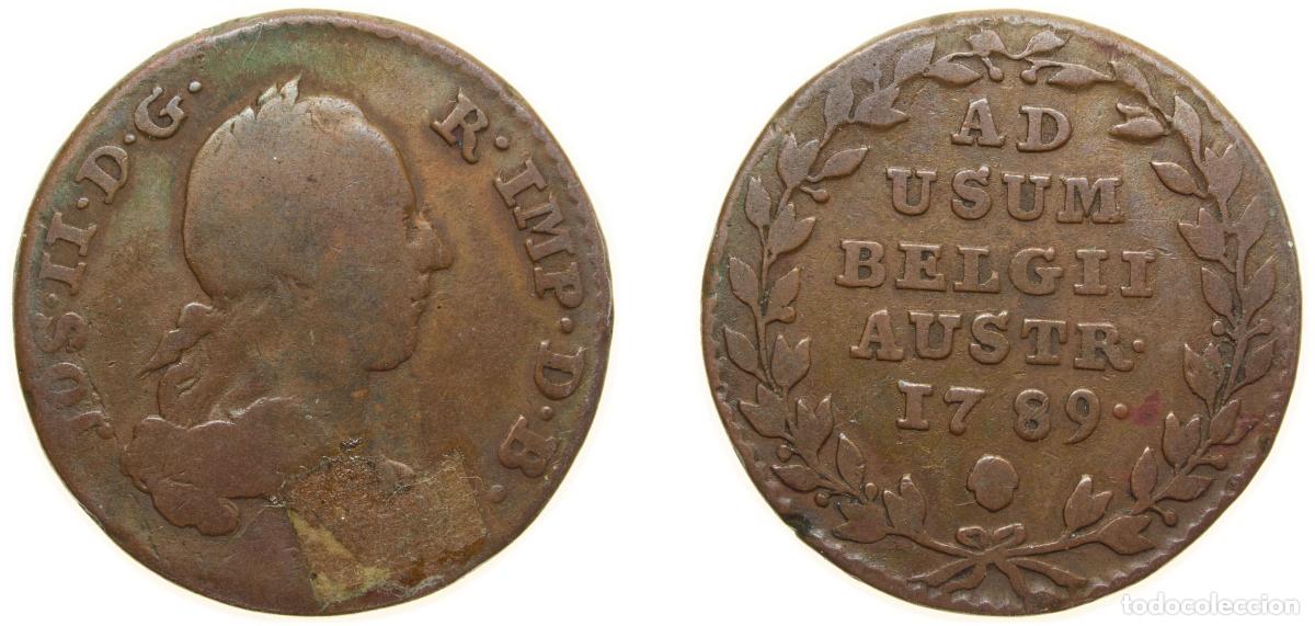 Coins of Spain: Belgium Austrian Netherlands Possession 1789 2 Liards / 2 Oorden - Joseph II Copper Brussels Mint (