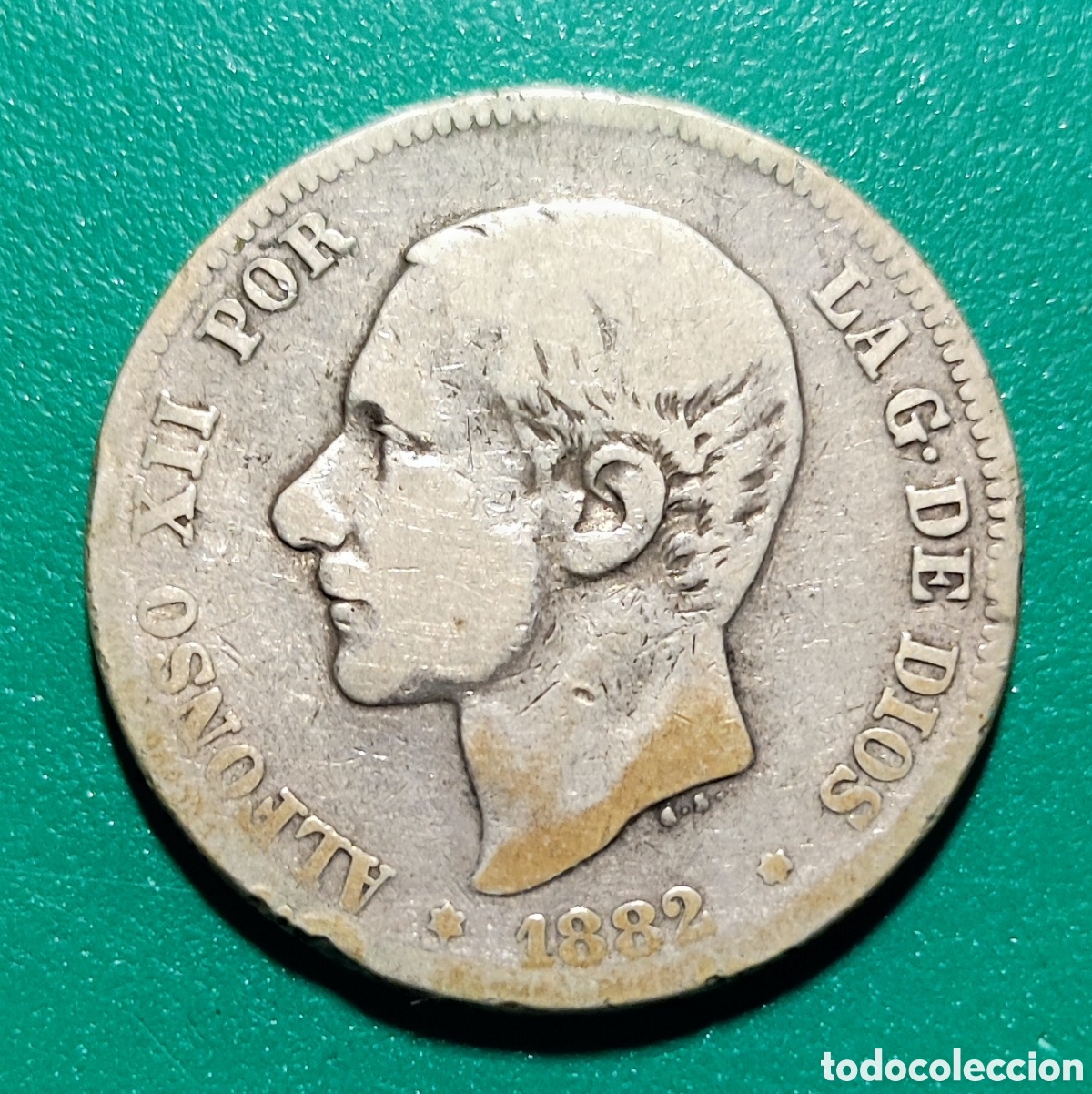 Monedas de Espa&ntilde;a: 2 Pesetas plata Alfonso XII 1882 MSM. - Foto 1