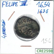 Monedas de España: CRE2598 MONEDA 4 MARAVEDIS FELIPE IV 1654
