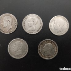 Monedas de España: LOTE DE 5 MONEDAS DE 50 CÉNTIMOS DE PLATA DE ALFONSO XII Y XIII DISTINTAS..... ES EL DE LAS FOTOS