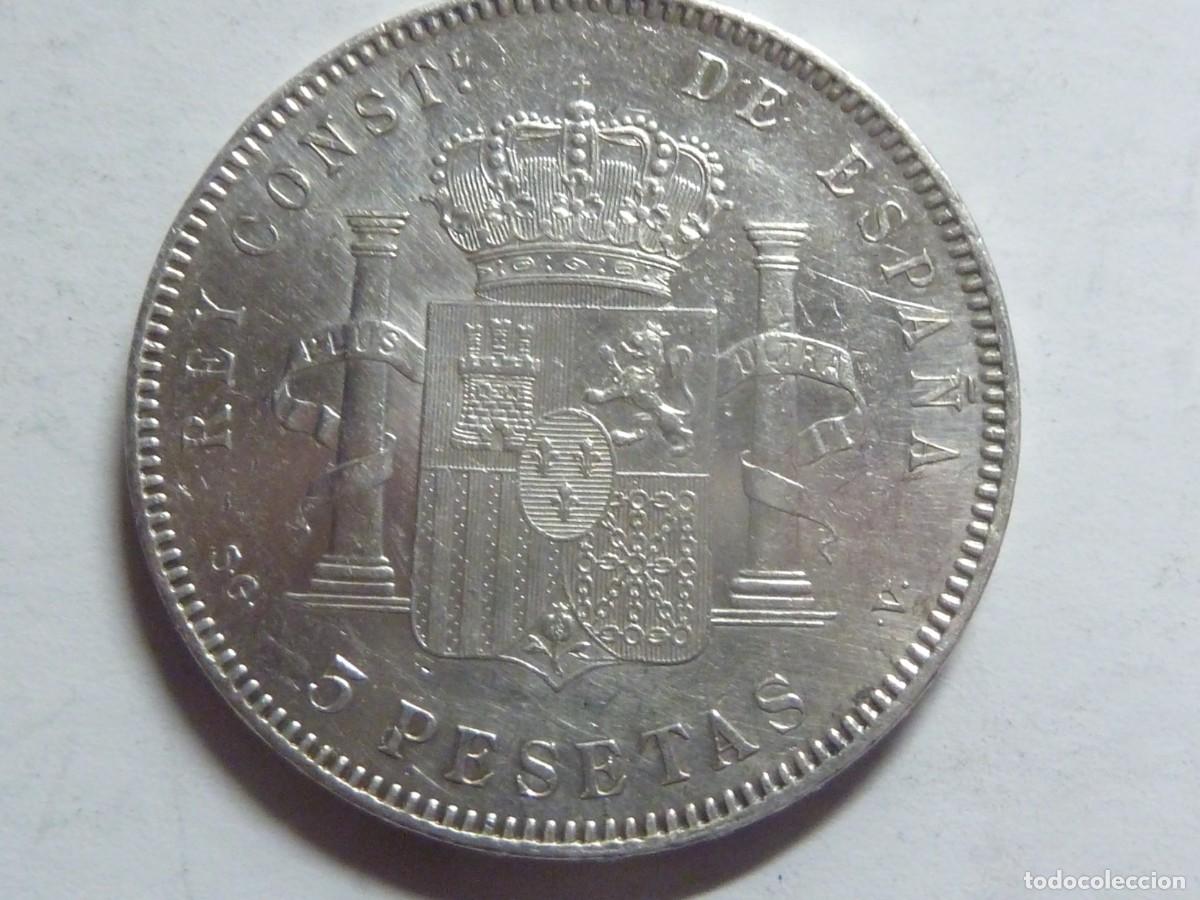 Monedas de Espa&ntilde;a: 5 PTAS ALFONSO XIII 1898*98 EBC - Foto 2