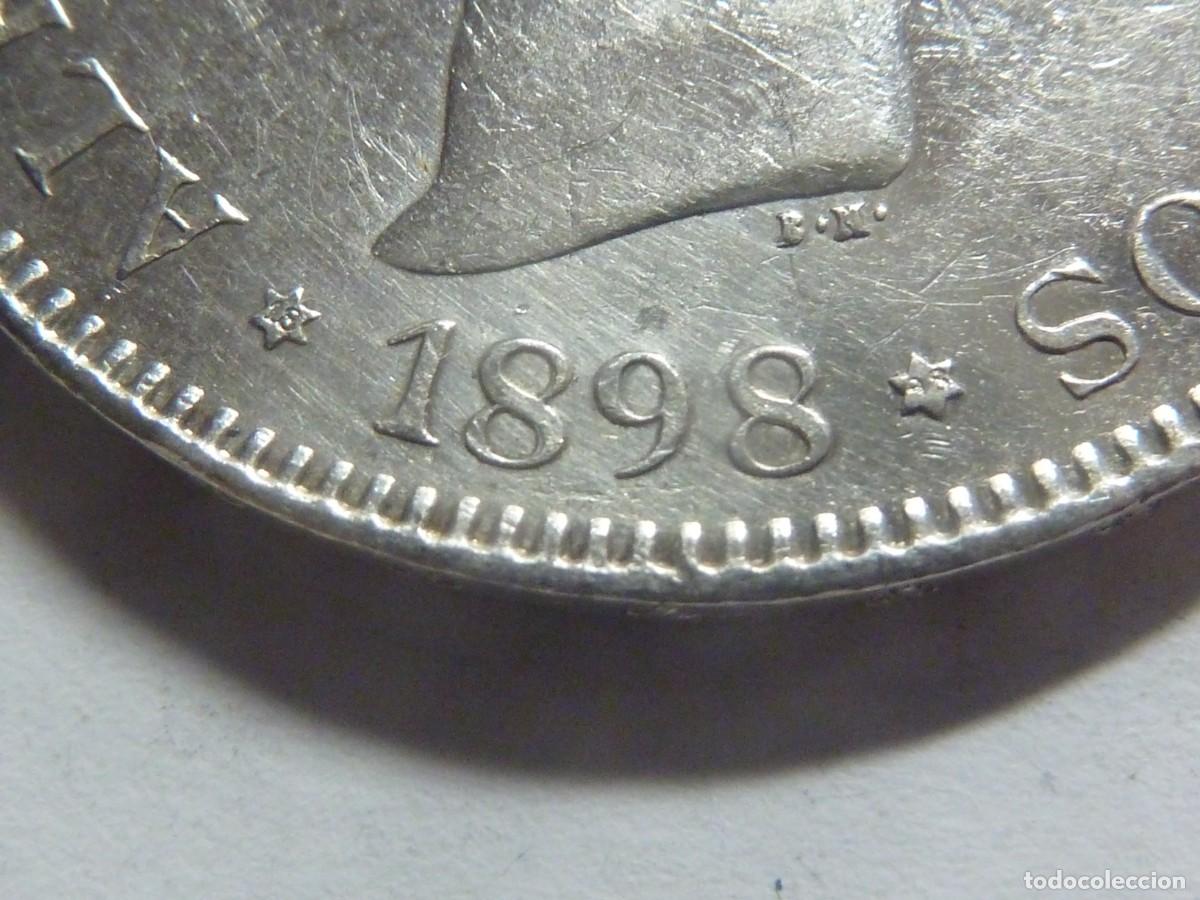 Monedas de Espa&ntilde;a: 5 PTAS ALFONSO XIII 1898*98 EBC - Foto 3