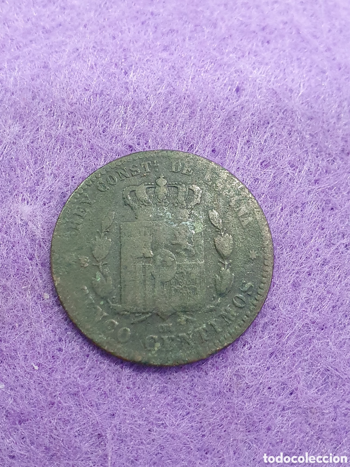 Monedas de Espa&ntilde;a: Alfonso XII. 1879. 5 c&eacute;ntimos. (L9) - Foto 2