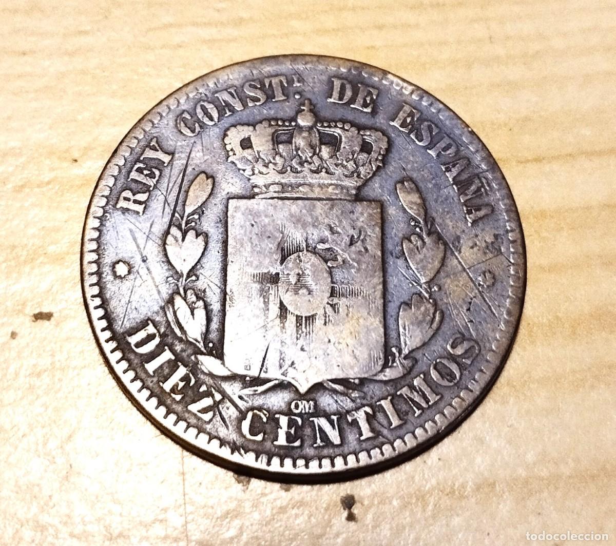 Monedas de Espa&ntilde;a: MONEDA DE 10 C&Eacute;NTIMOS DE ALFONSO XII DE 1879 - Foto 2