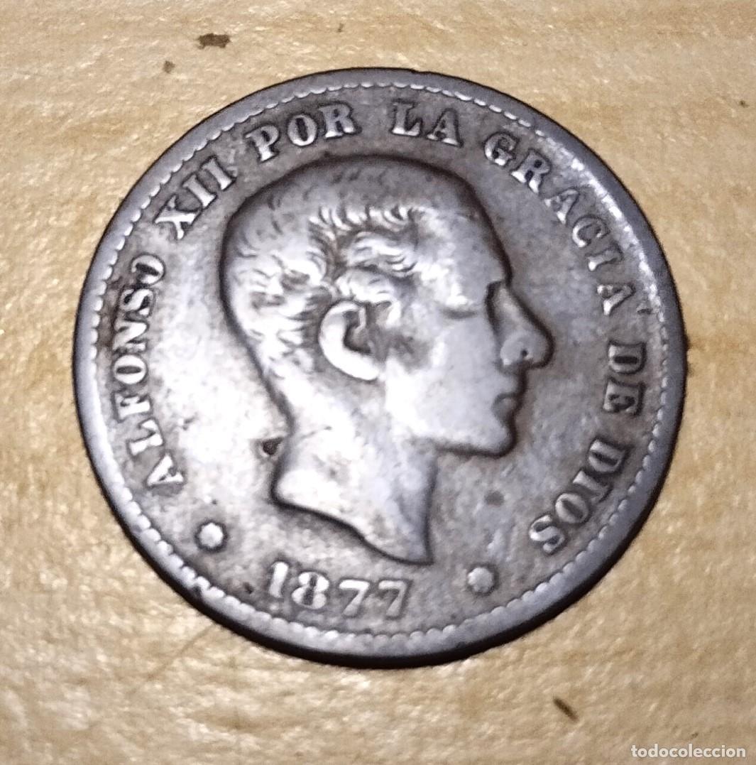 Monedas de Espa&ntilde;a: MONEDA 5 CENTIMOS ALFONSO XII 1877. - Foto 1