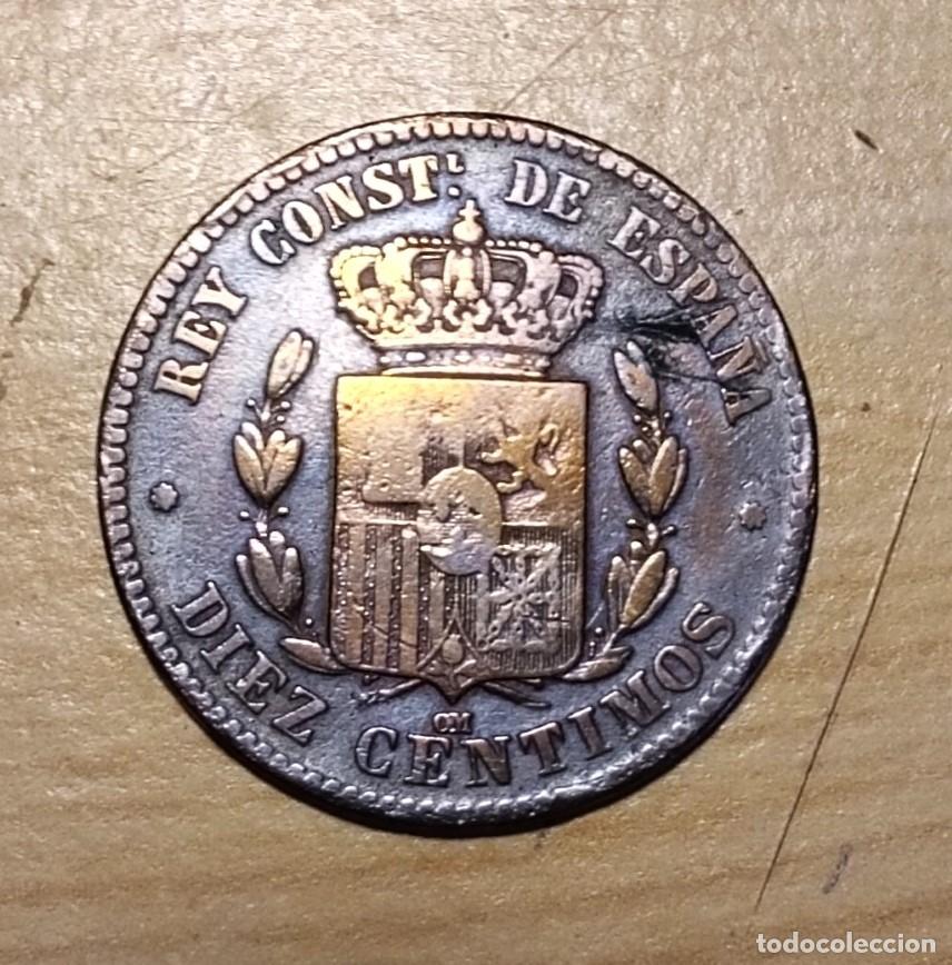 Monedas de Espa&ntilde;a: MONEDA DE 10 CENTIMOS 1878 ALFONSO XII - Foto 2