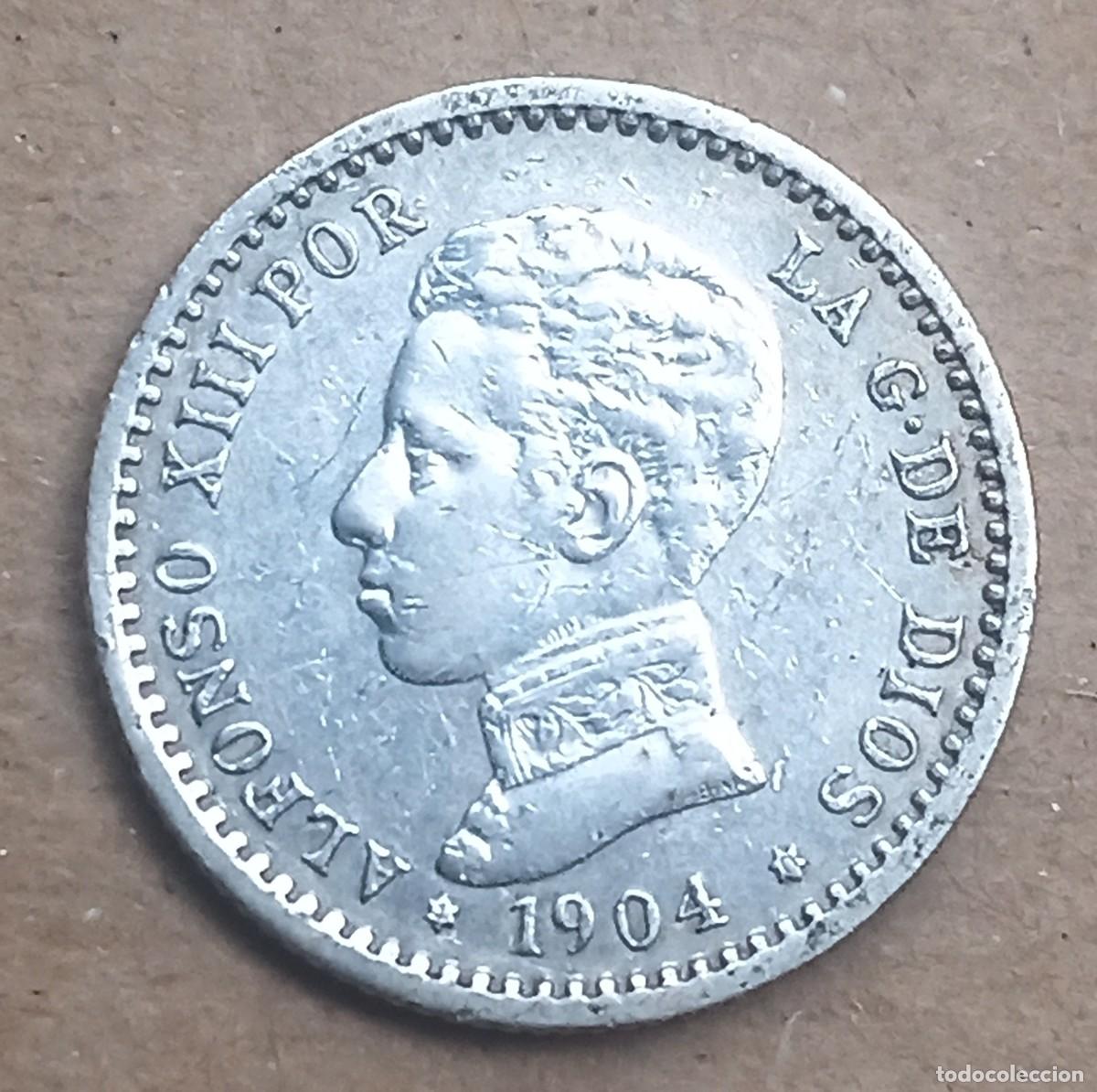 Monedas de Espa&ntilde;a: ESPA&Ntilde;A - 50 CENTIMOS 1904 * 1 - 0 PLATA PCV - BC - Foto 1