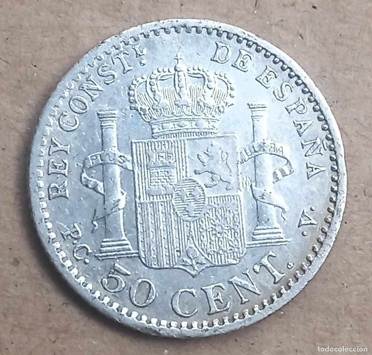 Monedas de Espa&ntilde;a: ESPA&Ntilde;A - 50 CENTIMOS 1904 * 1 - 0 PLATA PCV - BC - Foto 2