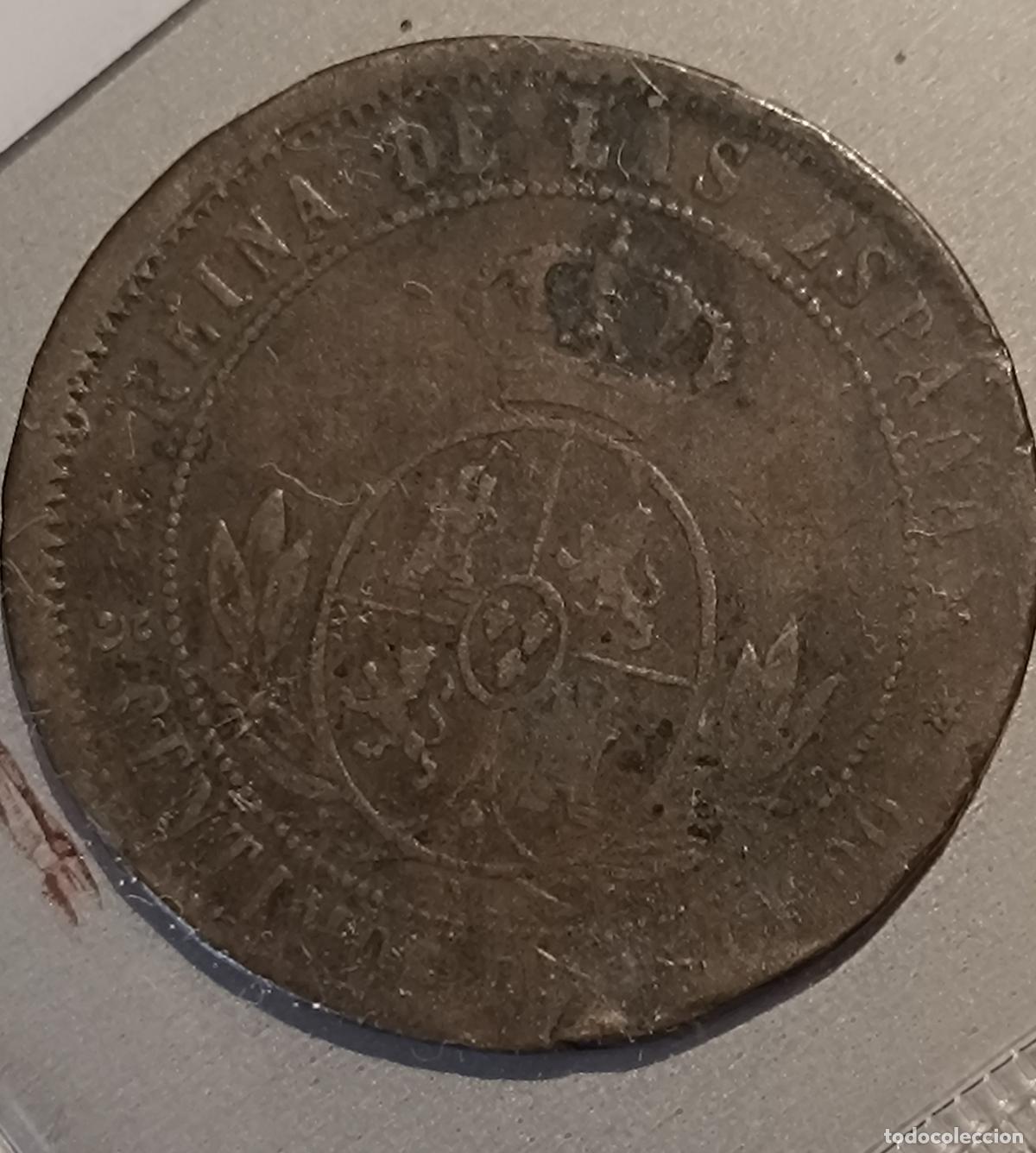 Monedas de Espa&ntilde;a: 1868 2 monedas 5 ctms. de escudo - Foto 4