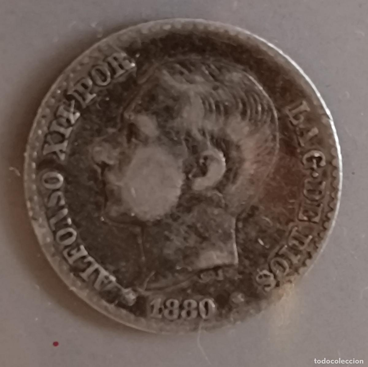 Monedas de Espa&ntilde;a: 1.880 Moneda de 50 ctms. plata - Foto 2