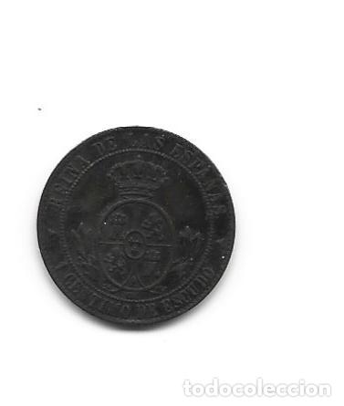 Monedas de Espa&ntilde;a: ISABEL II- 1 CENTIMO DE ESCUDO-1866-SEGOVIA - Foto 2