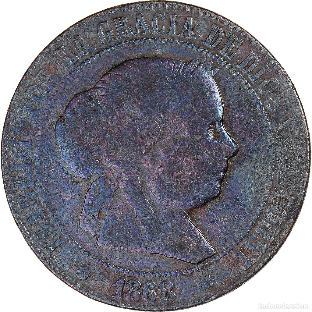 Monedas de Espa&ntilde;a: [#1333953] Moneda, Espa&ntilde;a, 5 Centimos, 1868 - Foto 1