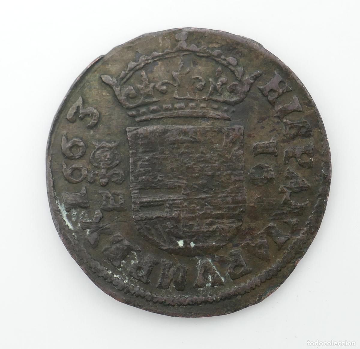 Monedas de Espa&ntilde;a: FELIPE IIII. MONEDA DE 16 MARAVED&Iacute;S CECA: GRANADA. A&Ntilde;O 1663 - Foto 2