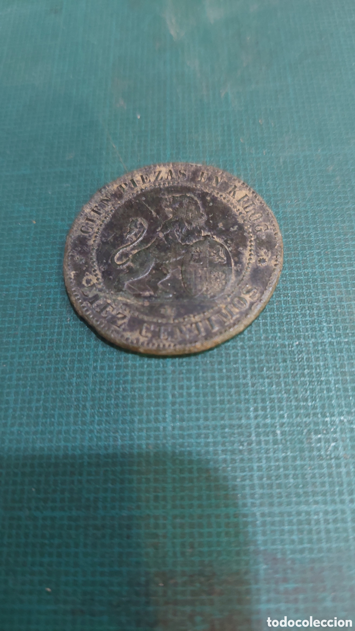 Monedas de Espa&ntilde;a: Diez c&eacute;ntimo Espa&ntilde;a 1870 - Foto 2