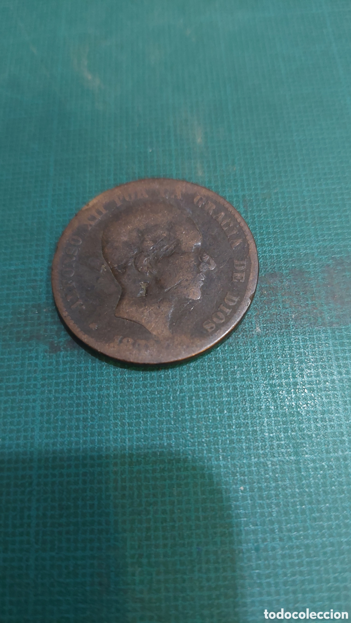 Monedas de Espa&ntilde;a: 10 c&eacute;ntimo Alfonso XII cobre Espa&ntilde;a - Foto 1