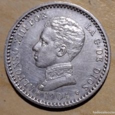 Monedas de España: MONEDA 50 CÉNTIMOS PLATA ALFONSO XIII 1904 BUENA CONSERVACIÓN