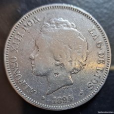 Monedas de España: 5 PESETAS DE PLATA AÑO 1894, ALFONSO XIII, PG V