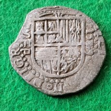Monedas de España: FELIPE II. 2 REALES. 1589 . SEVILLA. ENSAYADOR: P INVERTIDA. MBC. 6.93 G 23 MM PLATA MACUQUINA