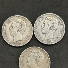 Monedas de España: LOTE 3 MONEDAS PLATA 1871 *71 AMADEO I