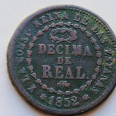 Monedas de España: ISABEL II - DECIMA DE REAL 1852 SEGOVIA (M30)
