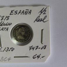 Monedas de España: 1/2 REAL DE PLATA DE 1818 MEXICO XC1350 FERNANDO VII EN BC+