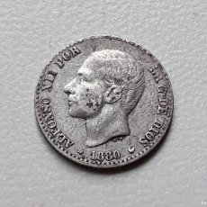 Monedas de España: ALFONSO XII 50 CÉNTIMOS PLATA 1880 *(8-X) MSM MBC-