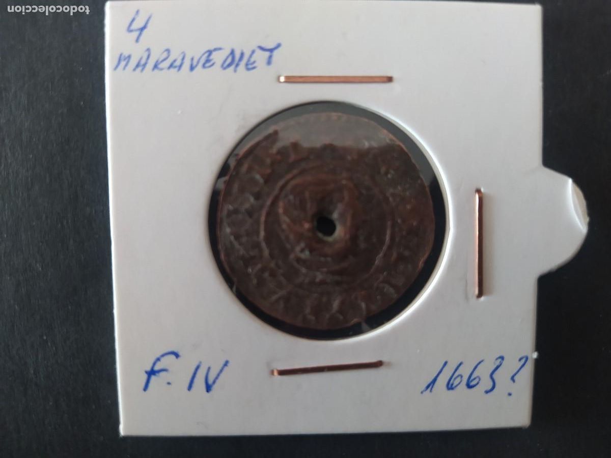 Monedas de Espa&ntilde;a: 4 MARAVEDIES DE FELIPE IV. 1663? - Foto 1