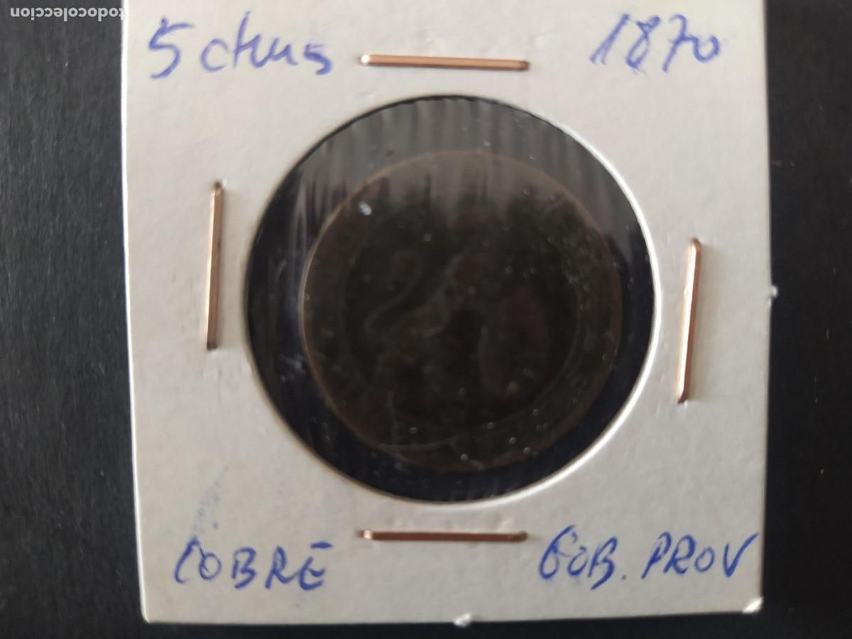 Monedas de Espa&ntilde;a: 5 C&Eacute;NTIMOS 1870 - Foto 1