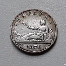 Monedas de España: GOBIERNO PROVISIONAL 2 PESETAS PLATA 1870 *18-73 DEM MBC