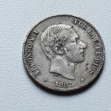 Monedas de España: ALFONSO XII 50 CENTAVOS DE PESO PLATA MANILA 1885 MBC