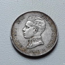 Monedas de España: ALFONSO XIII 2 PESETAS PLATA 1905 *(19-05) SMV MBC