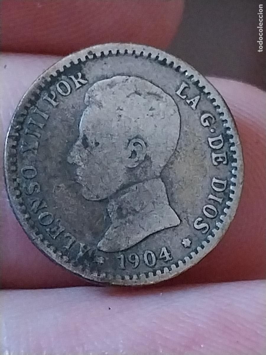 Monedas de Espa&ntilde;a: ALFONSO XIII 1904 50 C&Eacute;NTIMOS PLATA - Foto 1
