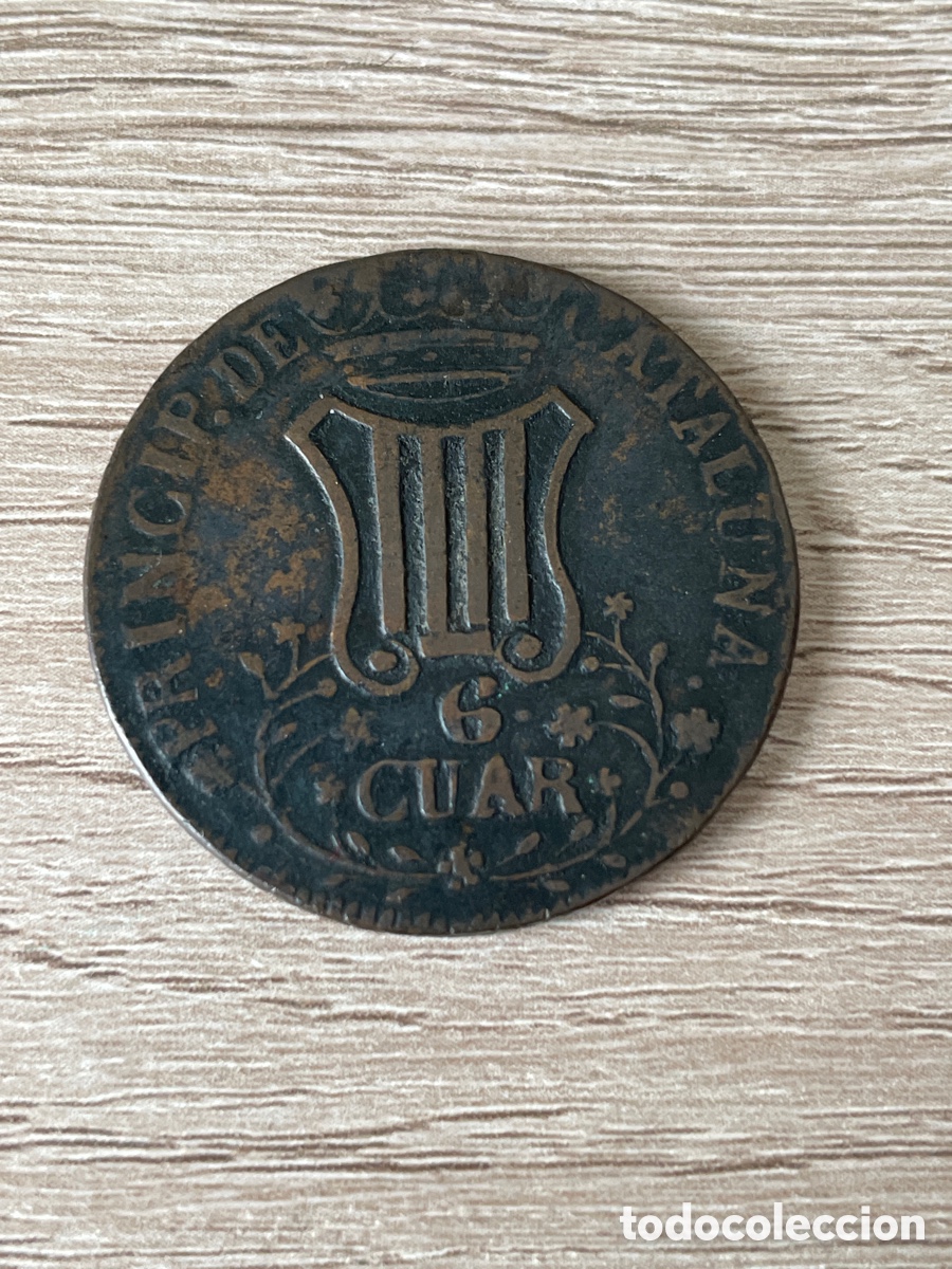 Monedas de Espa&ntilde;a: 6 cuartos 1837 barcelona - Foto 1