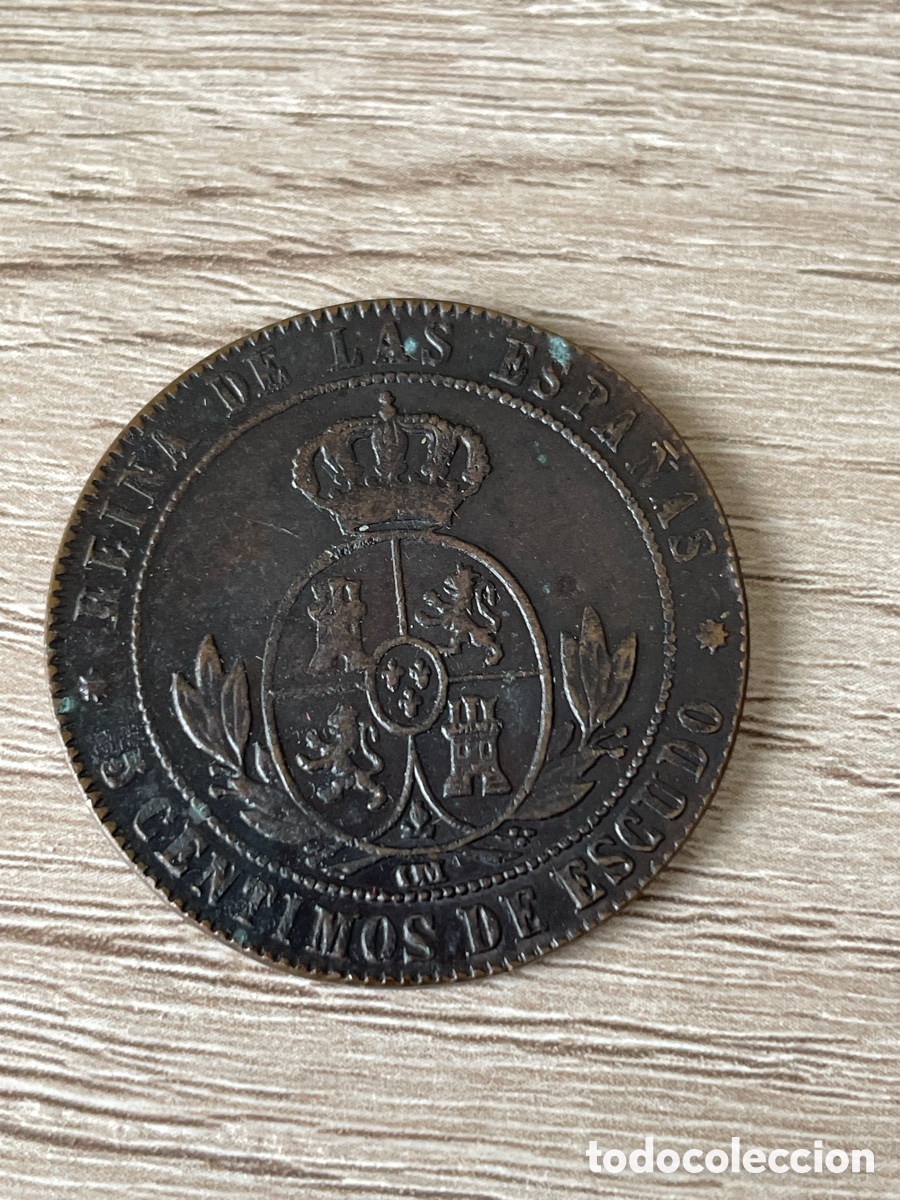 Monedas de Espa&ntilde;a: 5 centimos de escudo de 1868 barcelona - Foto 1
