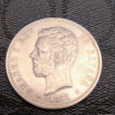 Monedas de España: VENDO MONEDA PLATA DE 5 PESETAS AMADEO I REY 1871