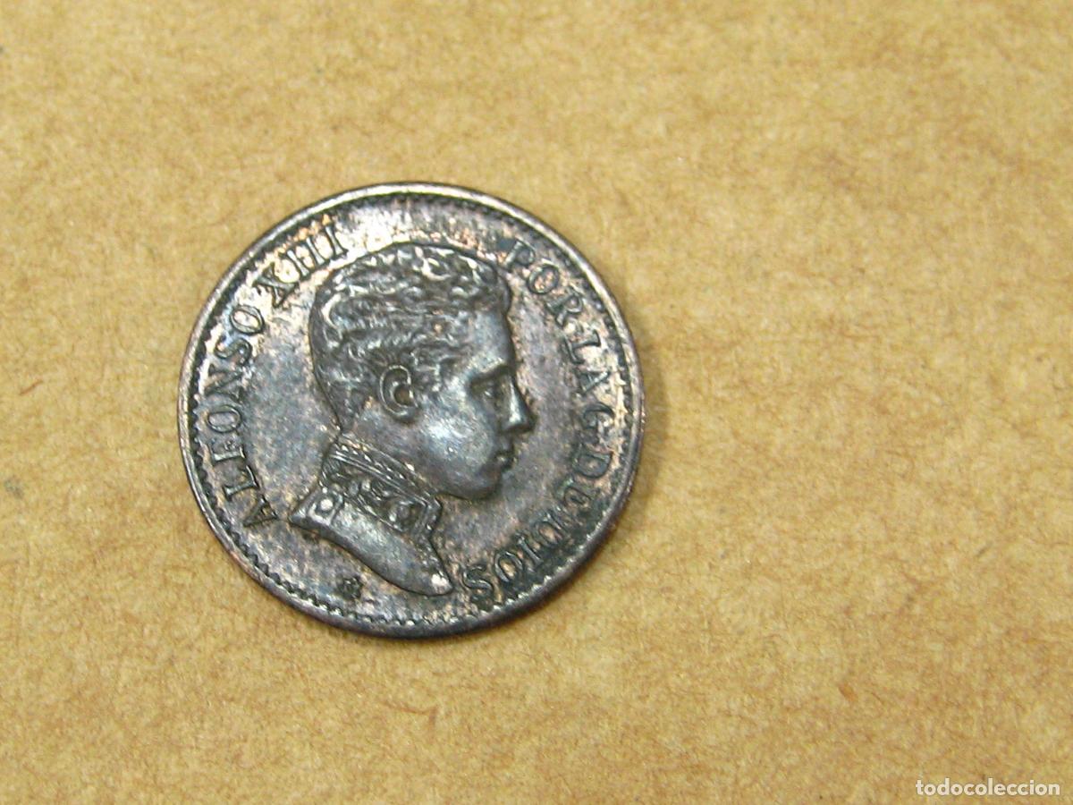 Monedas de Espa&ntilde;a: MONEDA DE COBRE DE 1 C&Eacute;NTIMO DE ALFONSO XIII. 1906. *6 - Foto 2