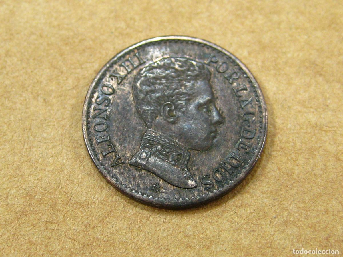 Monedas de Espa&ntilde;a: MONEDA DE COBRE DE 1 C&Eacute;NTIMO DE ALFONSO XIII. 1906. *6 - Foto 1