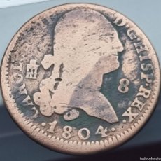 Monedas de España: CARLOS IV SEGOVIA 8 MARAVEDIS 1804
