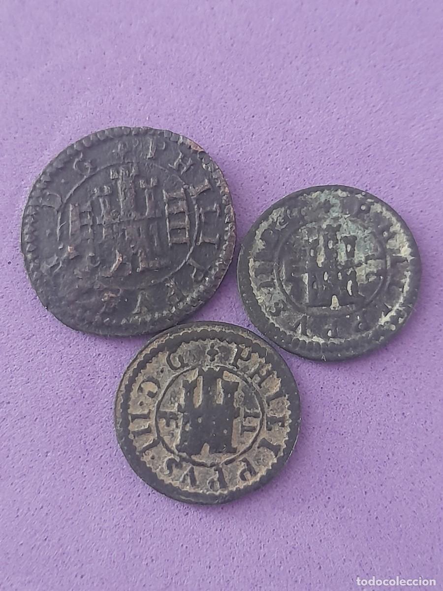 Monedas de Espa&ntilde;a: 3 maravedies de Felipe lll - Foto 1
