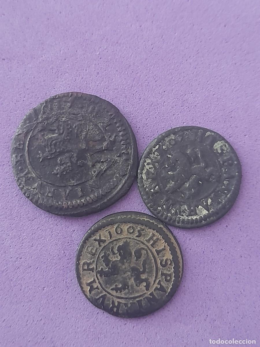 Monedas de Espa&ntilde;a: 3 maravedies de Felipe lll - Foto 2