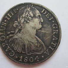 Monedas de España: CARLOS IV * 8 REALES 1804 MEXICO TH * PLATA