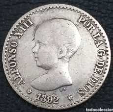 Monedas de España: PLATA ESPAÑA 50 CENTIMOS 1892 ESTRELLAS 9-2